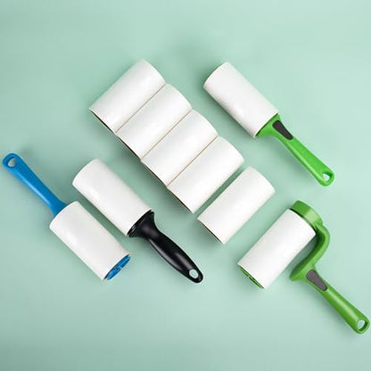 4.6 inch Giant Lint Roller Refills Compatible with Evercare Giant Lint Roller 4.6 inch Pet Hair Remover Roller Refill Extra Sticky 60 Sheets per Roll 5 Pack Total 300 Sheets - size: 4.6 inch
