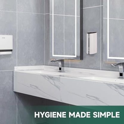 anydry 29fl.oz/850ml Commercial Automatic Liquid Soap Dispenser Wall-Mounted Large Capacity Model AD1209 White - color: White