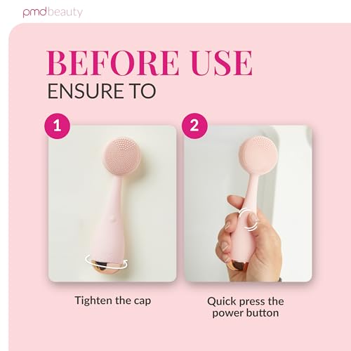 PMD Clean - Smart Facial Cleansing Device with Silicone Brush & Anti-Aging Massager - color: Blush