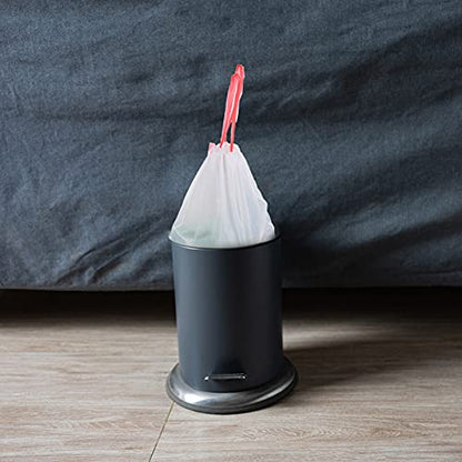 Cabilock 75pcs trash bag toilet waste bags dustbin rubbish bags toilet garbage bags large garbage bag wastebasket liners toilet bags for portable potty travel plastic white lawn drawstring - color: White