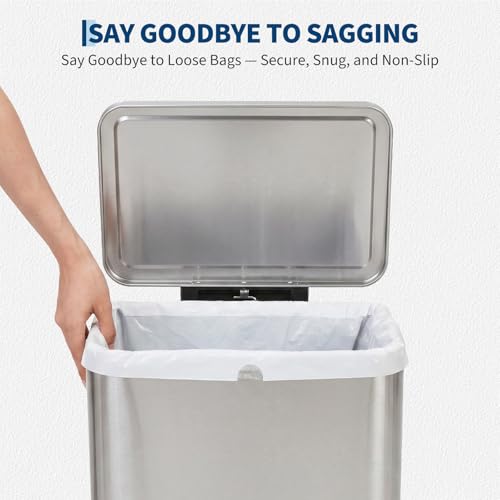 Garvee Trash Bags 50L (13 Gallon) with Drawstring, Heavy Duty Garbage Bags HDPE Puncture Resistant Leak Proof, 40 Count 1 Roll, 66 * 74cm (26” x 29”) Kitchen Trash Bags for Home Office - size: 40 Count (Pack of 1)