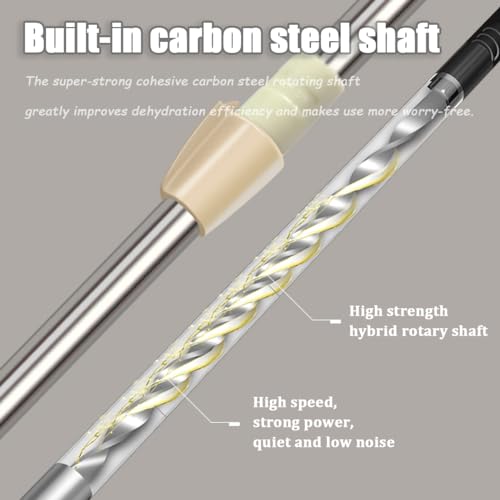 Extended Spin Mop Replacement Mop Handle, Upgraded 60-inch 360 Degrees Rotating Telescopic Replacement Mop Stick for Spin Mop Bucket Cleaning System (Stainless Steel Disc, Red) - color: Red, style: Stainless Steel Disc