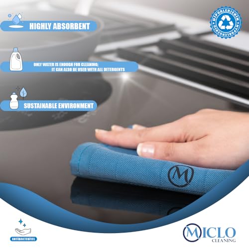 Microfibre Premium Cleaning Cloth Set of 4 - Magic Cloth | All Purpose, Absorbent Washcloth | Microfiber for Window, Kitchen, Bathroom | Lint-Free, Scratch-Free Glass CLoth |16'' x 24''| Salmon Series
