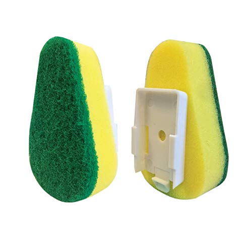 LOLA Soap Dispenser Dish Wand Sponge Head Refills, 2 Pack, Super Absorbent Scrubber, Non-Scratch, for Cleaning Dishes, Sinks and Cookware - size: 2 Heads