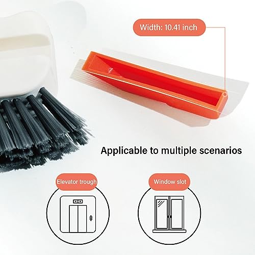 Generic 2Pcs 2 in 1 Groove Cleaning Brush, Window/Door Track Cleaning Brush, Hard Bristle Crevice Cleaning Brush with Hidden Scraper, Crevice Cleaning Brush for Sliding Door Track, White