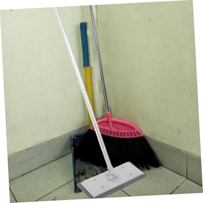 Cabilock Adjustable Section Telescopic Cleaning Mop with Reinforced Aluminum Pole Electrostatic Flat Mop for Efficient Dust Collection Hardwood Floors Includes Window Squeegee for Shower