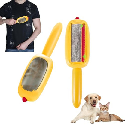Lint and pet Hair Remover,Pet Hair Removal Glove,Clothe Hair Remover Roller,Reusable Lint Roller for Clothes,Pet Hair Remover for Clothes, Lint Brushes for Clothes(Yellow) - color: Yellow