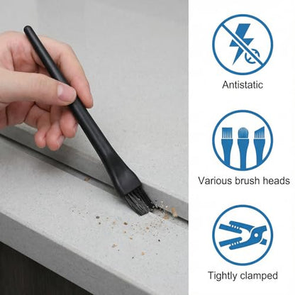 6 Pcs Small Cleaning Brushes for Tight Spaces Mini Electronics Cleaning Brush Household Parts Clean Accessories for Small Objects Humidifier Jewelry Keyboard Tool Kit