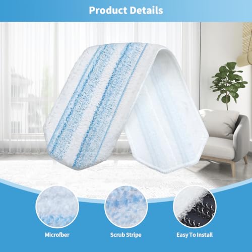 15 Pack Microfiber Mop Pads for O-Cedar H2prO Flat Mop System, Washable and Reusable Mop Replacement Heads for Floor Deep Cleaning, Mop Pad Refills for Wet Dry Floor - size: 15 Pack O-Cedar H2prO Mop Pads