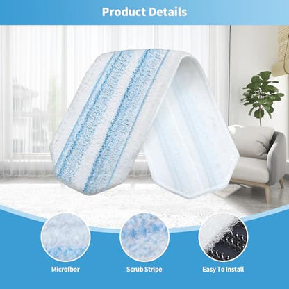 15 Pack Microfiber Mop Pads for O-Cedar H2prO Flat Mop System, Washable and Reusable Mop Replacement Heads for Floor Deep Cleaning, Mop Pad Refills for Wet Dry Floor - size: 15 Pack O-Cedar H2prO Mop Pads