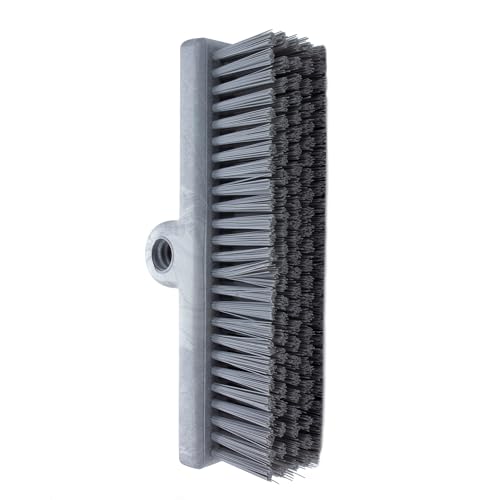 SPARTA 40423EC23 Plastic Floor Scrub Brush, Wall Brush, Equipment Brush With Nonabsorbent Bristles For Industrial Kitchens, Hospitals, Commercial Cleaning, 10 Inches, Gray - color: Gray