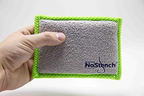 NoStench Washable Kitchen Sponges, Microfiber Dish Sponges, 4 Pack | Non-Scratch, Machine Washable Reusable Sponge for Dishes, Pots, Pans, Stainless Steel and Non-Stick Cookware