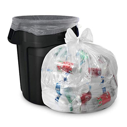 45 Gallon Clear Trash Bags - (Huge 100 Pack) - 40" x 46" - 1.5 MIL (Equivalent) - CSR Series - Heavy Duty Industrial Liners Clear Garbage Bags for Recycling, Contractors, Storage, Outdoor - style: 45 Gal, 1.5 Mil Equiv, 100 Count