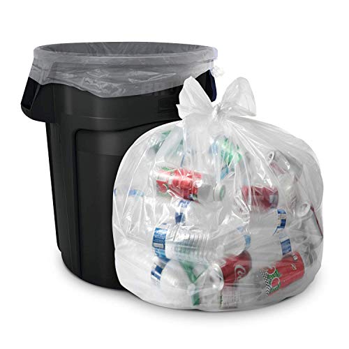 45 Gallon Clear Trash Bags - (Huge 100 Pack) - 40" x 46" - 1.5 MIL (Equivalent) - CSR Series - Heavy Duty Industrial Liners Clear Garbage Bags for Recycling, Contractors, Storage, Outdoor - style: 45 Gal, 1.5 Mil Equiv, 100 Count
