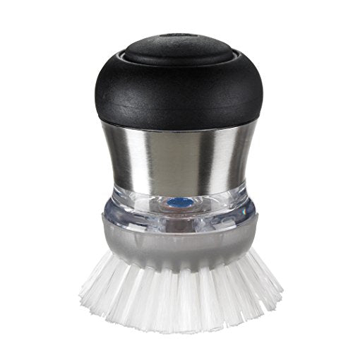 OXO Steel Soap Dispensing Palm Brush - size: 1 Count (Small), style: Palm Brush