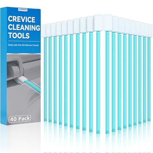 Lumkew 40pcs Crevice Cleaning Brush Tool, Disposable Toilet Brush for Toilet Seat Gaps, Crack and Crevice Cleaner Tools, Blue