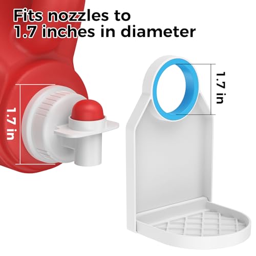 KMOUANTS 2 Pack Laundry Detergent Dispenser Cup Holder, Nozzle button upgrade，Easily No More runny or Messy Laundry Detergent, Laundry Cup Holder and drip Tray Room Organization and Storage