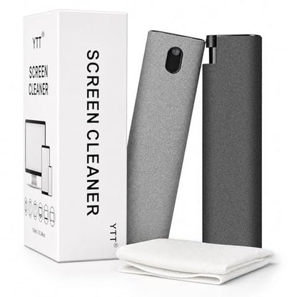 YTT Screen Cleaner, Screen Cleaner Spray Kit with Ultra-Fine Microfiber Cloth, Touchscreen Mist Cleaner for iPhone, iPad, MacBook, Laptop, Monitor & TV, Streak-Free Cleaner, Gray & Light Gray, 2 Pack - color: Grey+Light Grey