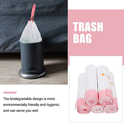 Cabilock 75pcs trash bag toilet waste bags dustbin rubbish bags toilet garbage bags large garbage bag wastebasket liners toilet bags for portable potty travel plastic white lawn drawstring - color: White