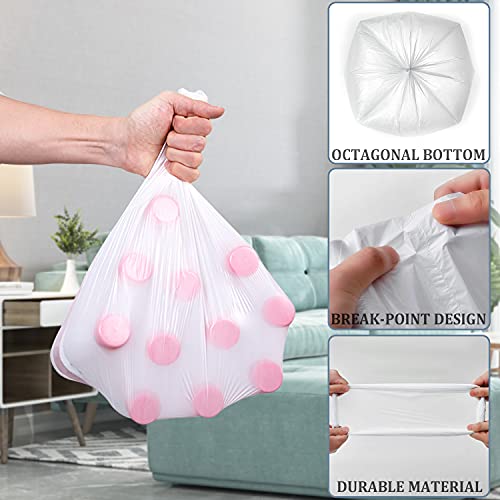 CHARMOUNT 4 Gallon Trash Bag - Unscented 4 Gallon Garbage Bags for Bathroom, Kitchen, Bedroom, 105 Count (15 Liter) … (Pack of 2) - size: 105 Count (Pack of 2), style: 4 Gallon