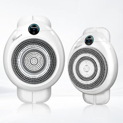 Electric Back Scrubber for Shower - Wall Mounted Exfoliating Brush, Hands-Free Automatic Body Scrubber, IPX7 Waterproof, 3-Speed Adjustment, 3 Replaceable Heads with Dry Brush (White) - color: White