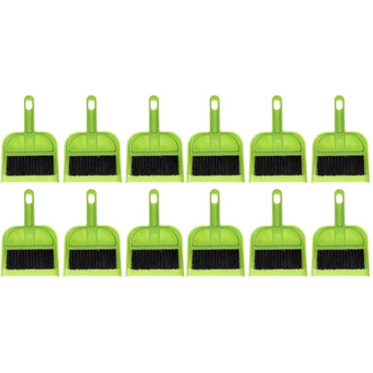 SEWACC 12 Sets Mini Hand Broom and Dustpan Set Small Cleaning Brush and Shovel for Desk Keyboard Pet, Home Office Portable Desktop Cleaning Tools