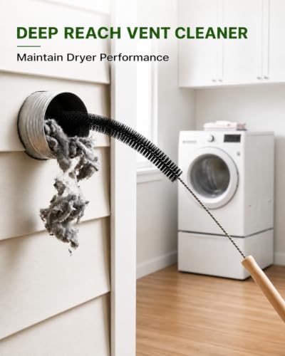 Dryer Vent Cleaner Kit Clothes Lint Brush, Bendable Gap Cleaning Tools 2Pcs (28 Inches)