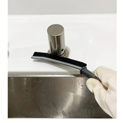 Rubber Gap Cleaning Brush for Tight Spaces - Ergonomic Handle, Flexible Bristles for Kitchen, Bathroom Tiles, Window Seams - Hard to Reach Cleaner Tool