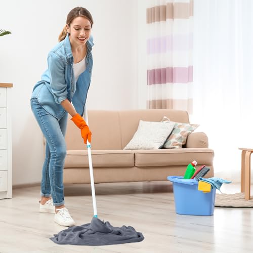 SmoothNovelty 10 Pcs Extra Large Microfiber Cloth 30" x 20" Large Floor Microfiber Towel Reusable Washable Free Lint Free Cloth Rag for Squeegee Mop Floor Window Housekeeping (White,Gray) - color: White, Gray