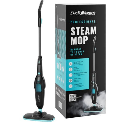 PurSteam Professional Steam Mop | Multi-Surface Floor Cleaner for Hardwood, Tile, Laminate & Carpet | Fast Heating, Lightweight & Chemical-Free Cleaning - size: Steam Mop - Multi-Surface