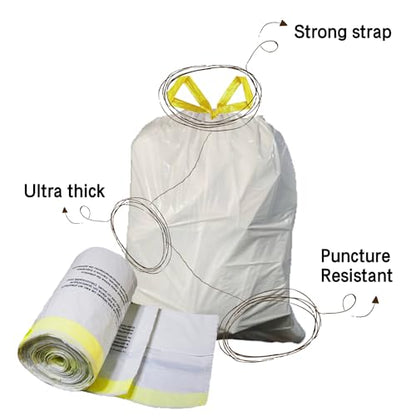Strong Tall Kitchen Drawstring Trash Bags,big tall garbage can liners, 13 Gallon, Unscented, 50 Count - style: 13 Gallon 50 Count