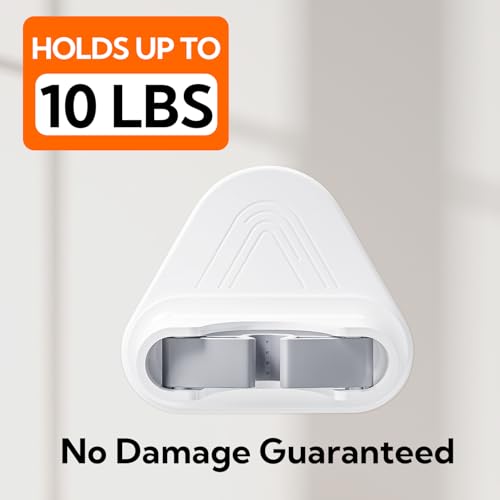 hookay 10lbs Broom and Mop Grippers, Damage-Free Hanging Wall Mount Broom Holder, No Tools Removable Hanging Organizer for home organization, Holds up to 10 lb, 2 Hangers and 6 Adhesive Strips - style: 2 Grippers, 6 Strips