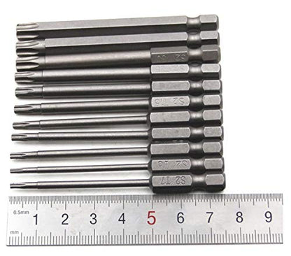 aiyun 11-Piece Shark Vacuum Screwdriver Security Bit Set, S2 Steel Magnetic Security Screwdriver Set 3 Inch Star Driver Bit Set Screwdriver for Shark Vacuum T6-T40 (75mm Length) - size: 75mm Length (T6-T40)