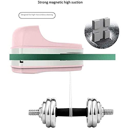 Double-Sided Magnetic Glass Wiper Cleaner Magnetic Force for Double Glazed，Magnetic Window Cleaner Wiper Glass Washing Cleaning Tool Brush (Color : 15-24mm) - color: 15-24mm