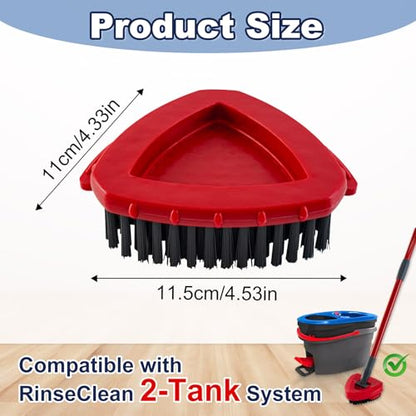Scrubber Mop Head for Ocedar, Upgrade Scrub Brush for Ocedar, Spin Mop Scrub Brush Head for O Cedar RinseClean 2-Tank, More Bristles Scrub Brush Attachment for Bathroom, Deck, Kitchen Floor Cleaning - size: Scrubber Mop Head-2Tank