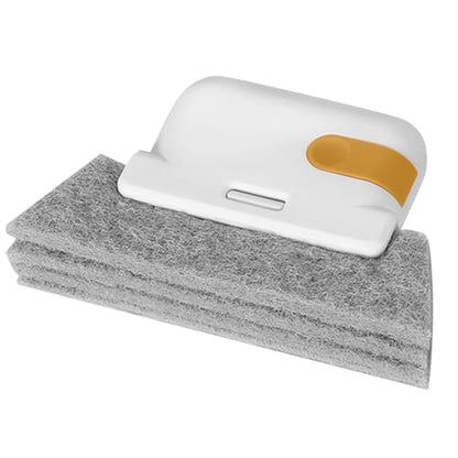 Window Track Cleaner Brush 2Pcs- 2In1 Window Sill Track Cleaner Tool, Crevice Cleaning Tool for Sliding Door Blinds Windows (Yellow) - color: Yellow