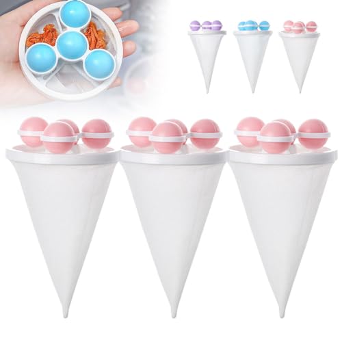 3PCS Washing Machine Lint Catcher, Reusable Floating Mesh Laundry Filter Bags, Pet Hair Collector for Washing Machine, Floating Hair Catcher for Clothes Cleaning (Pink) - color: Pink
