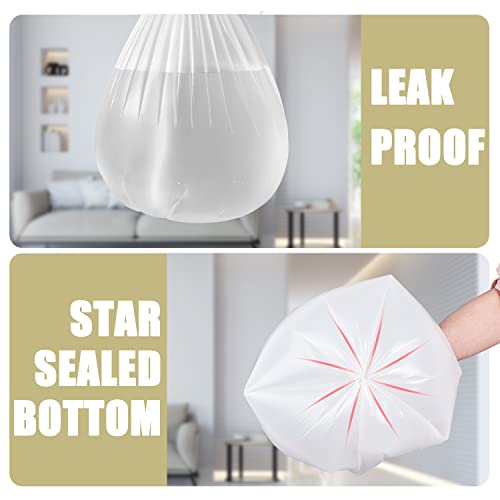 Small Trash Bags 4 Gallon - 100 Count 4 Gallon Trash Bag, Small Garbage Bags for Office Bedroom Bathroom Trash Bags, White 4 Gal Small Trash Can Liners - style: 4 Gallon-100 Count