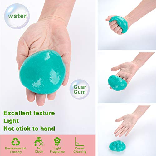 ASFSKY Car Cleaning Gel for Car Detailing Car Cleaning Gel Putty Reusable Keyboard Cleaner Gel Car Putty for Cleaning Dust Universal Cleaning Gel 5 Pack(Green) - color: Green 5 pack