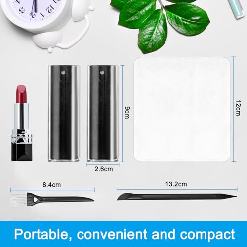 walrfid 2 Pack Screen Cleaner Spray and Wipe for Laptop Monitor and Car Screens, Phone Touchscreen Mist Cleaning Kit for Cellphone, Tablet, PC, Computer, LCD, MacBook, iPhone, iPad, Mac Pro - Black - color: Black, Black