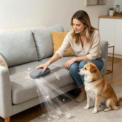 Function Handheld Table Crumb Sweeper, Portable Pet Hair & Crumb Remover Brush, Fabric & Upholstery Cleaning Brush, Lint Remover for Couch, Sofa & Pet Hair (Grey 2) - color: Grey 2