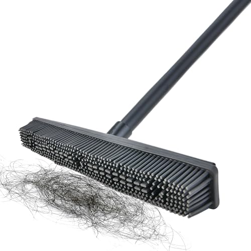 Carpet Scrub Brush | Long Handle Quick-Dry Broom - Carpet Scrubber Brush Pet Hair Remover,for Floor Shower Bathroom Bedroom Living Room Kitchen Tile Hardwood Wall Window Patio Garage