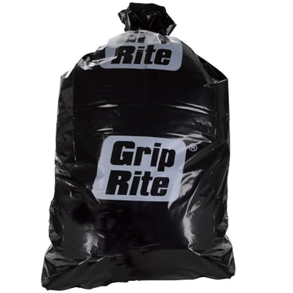 Grip-Rite Heavy Duty Black Contractor Garbage Bags - Durable Trash Bags for Yard Waste, Construction Debris, Lawn Maintenance - 55 Gallons - 38" x 58" - 20 Count - GRHDC55BAG20