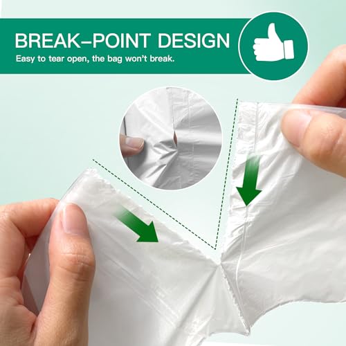 1.2 Gallon Small Bathroom Trash Bags, 90 Count Mini Garbage Bags, Unscented Wastebasket Bag, Clear Trash Can Liners