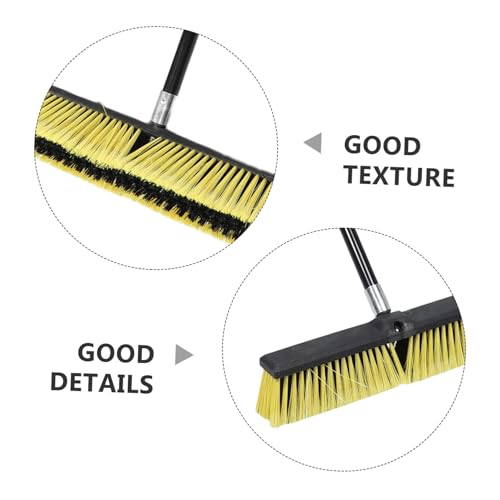 Ciieeo Outdoor Floor Scrub Brush 80cm Aluminum Alloy Handle Patio Deck Sweeper Broom for Driveway Sidewalk Garage Cleaning