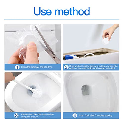 KIISIISO Toilet Bowl Cleaners Tablets(12 Pack), Household Lime Rust Removers, Automatic Toilet Tank Cleaner, with Sustained Release Technology for Bathroom Cleaners - size: 12 Count (Pack of 1)