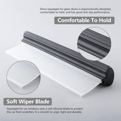 Watris Veiyi 10" Silicone Water Blade Squeegee, Quick Dry Wiper Blade Squeegee, Antislip Automotive Shower Squeegee for Car Glass and Shower Kitchen Window…