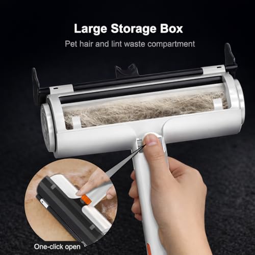 Pet Hair Remover for Furniture, Reusable Pet Hair Removal Tool, Self Cleaning Fur Remover for Couch, Carpet, Rugs, Bedding & Car Seats, Dog & Cat Hair Remover, Reusable lint Roller