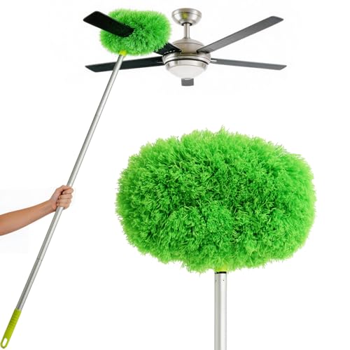 Eyliden 68" Adjustable Ceiling Fan Duster - 360° Dual-Sided Microfiber | 0.75 lbs Ultra-Lightweight, Ladderless High Ceiling Cleaning, Reusable Multi-Surface Dust Tool for Fans Walls Blinds