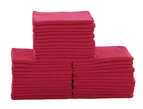 Dri Professional Extra-Thick Microfiber Cleaning Cloth 36 Pack Red (16IN x 16IN, 300GSM, Commercial Grade All-Purpose Microfiber Highly Absorbent, LINT-Free, Streak-Free Cleaning Towels)